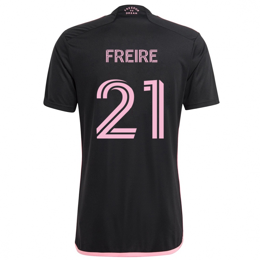 Niño Fútbol Camiseta Nicolas Freire #21 Negro 2ª Equipación 2024/25 México