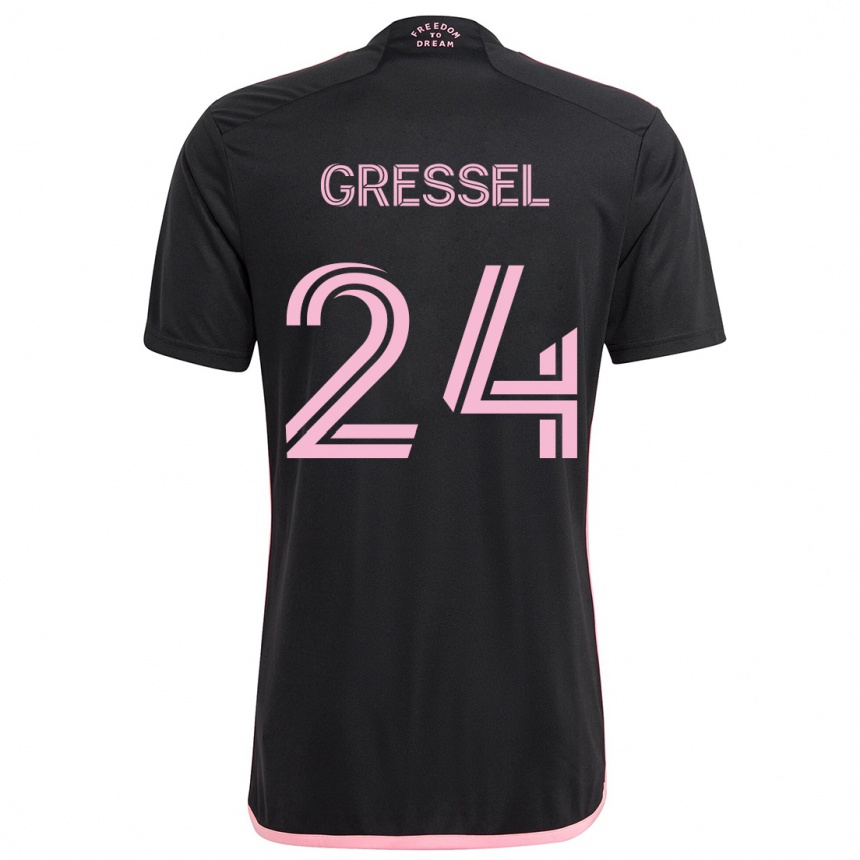 Niño Fútbol Camiseta Julian Gressel #24 Negro 2ª Equipación 2024/25 México