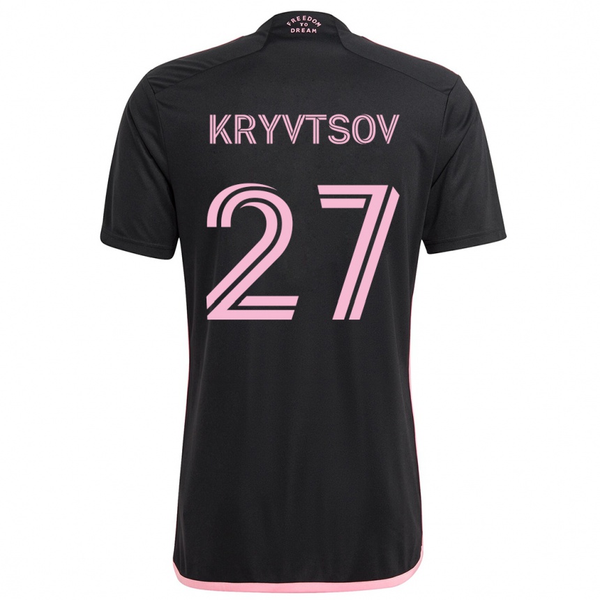 Niño Fútbol Camiseta Sergiy Kryvtsov #27 Negro 2ª Equipación 2024/25 México