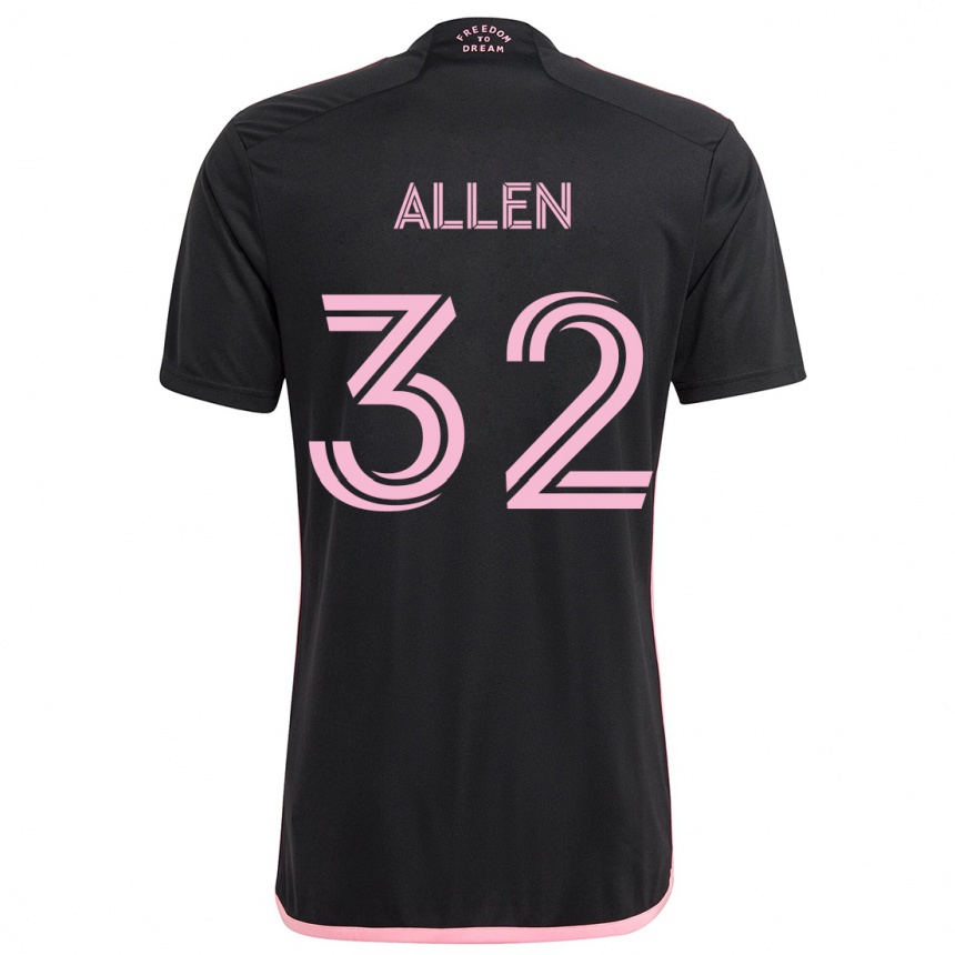 Niño Fútbol Camiseta Noah Allen #32 Negro 2ª Equipación 2024/25 México