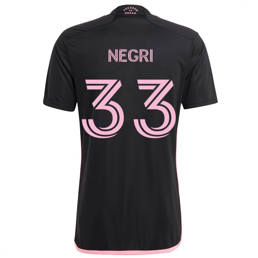 Niño Fútbol Camiseta Franco Negri #33 Negro 2ª Equipación 2024/25 México