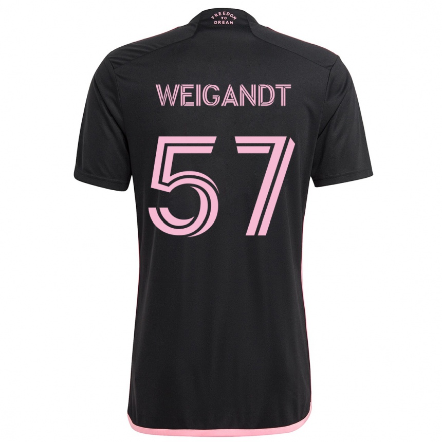 Niño Fútbol Camiseta Marcelo Weigandt #57 Negro 2ª Equipación 2024/25 México