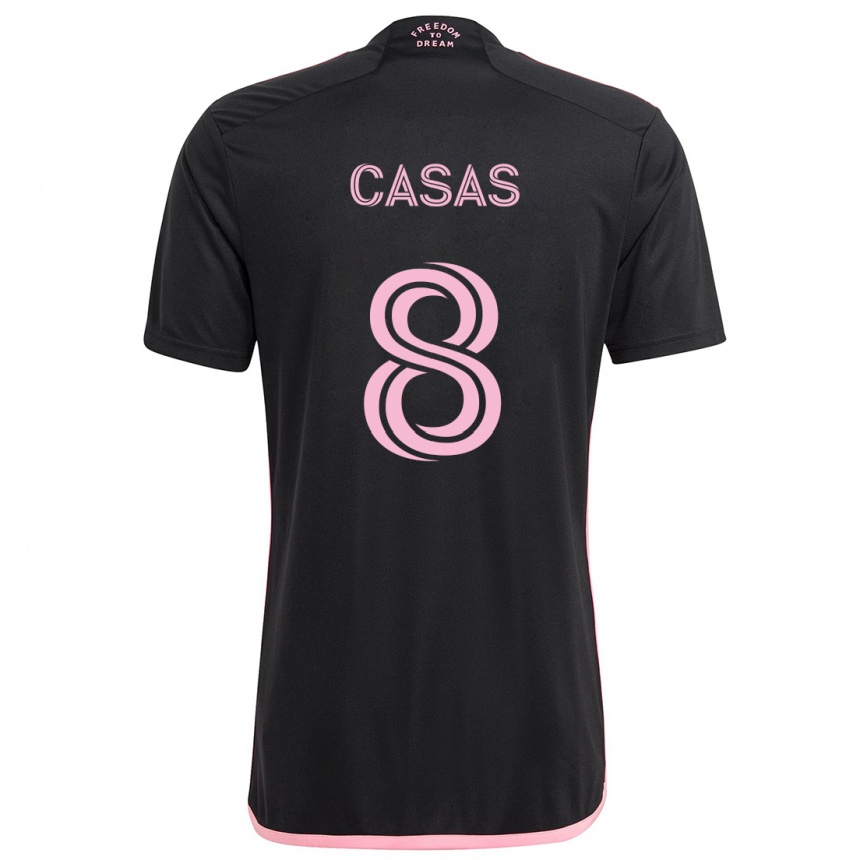 Niño Fútbol Camiseta Pep Casas #8 Negro 2ª Equipación 2024/25 México