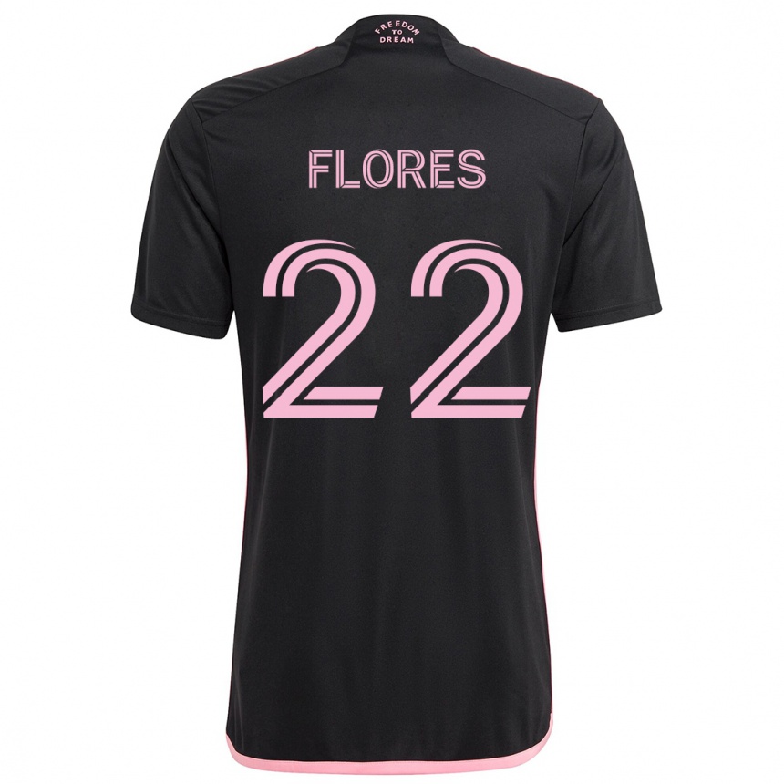 Niño Fútbol Camiseta Alejandro Flores #22 Negro 2ª Equipación 2024/25 México