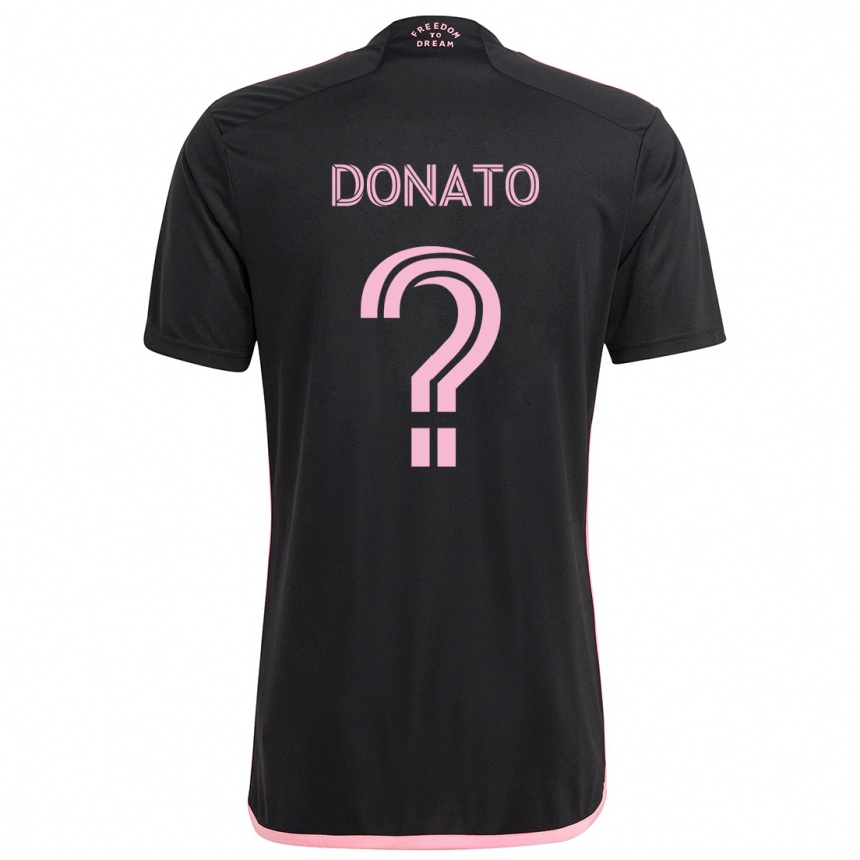 Niño Fútbol Camiseta Benjamin Donato #0 Negro 2ª Equipación 2024/25 México