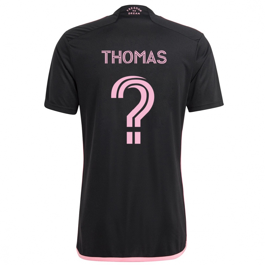 Niño Fútbol Camiseta Kobi Thomas #0 Negro 2ª Equipación 2024/25 México