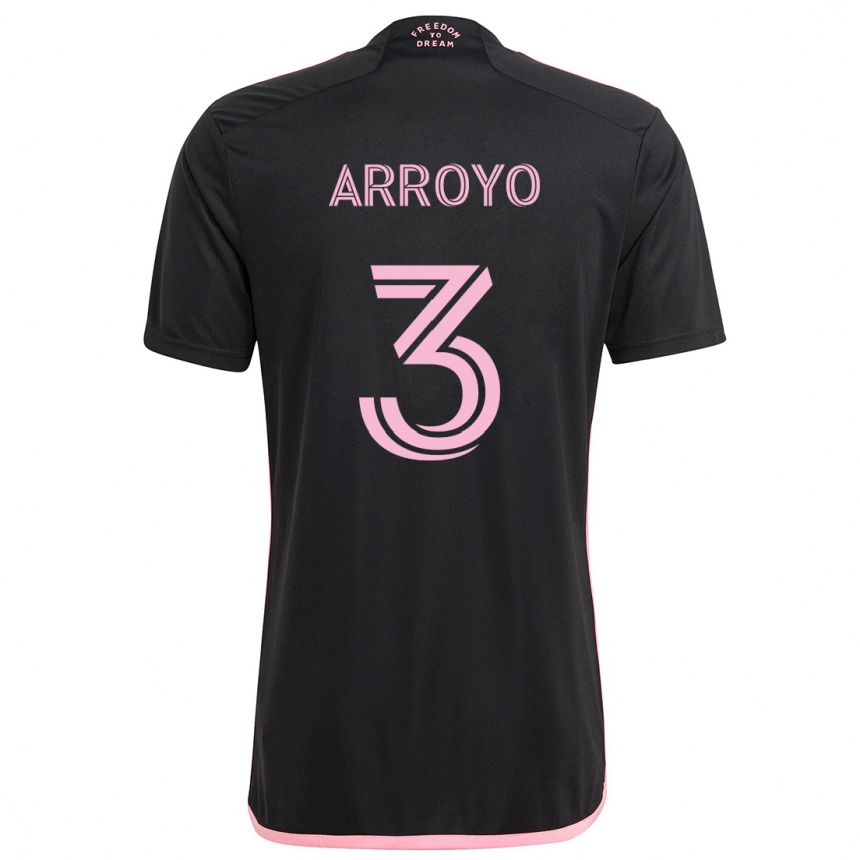 Niño Fútbol Camiseta Dixon Arroyo #3 Negro 2ª Equipación 2024/25 México