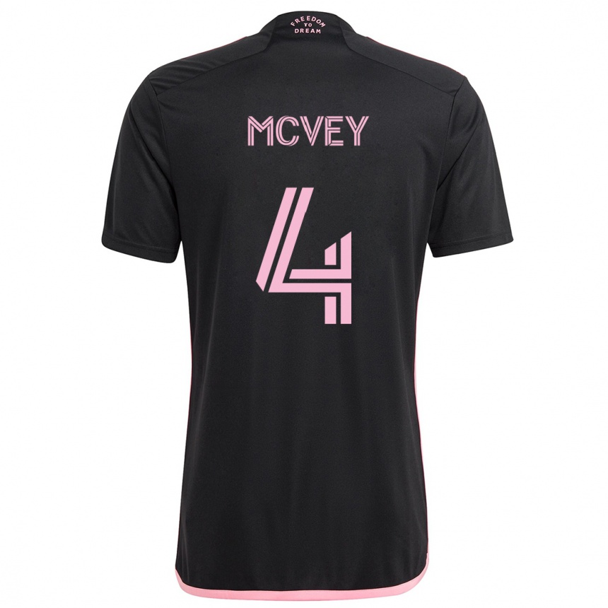 Niño Fútbol Camiseta Christopher Mcvey #4 Negro 2ª Equipación 2024/25 México