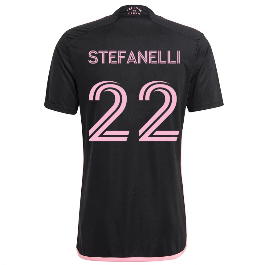 Niño Fútbol Camiseta Nicolás Stefanelli #22 Negro 2ª Equipación 2024/25 México