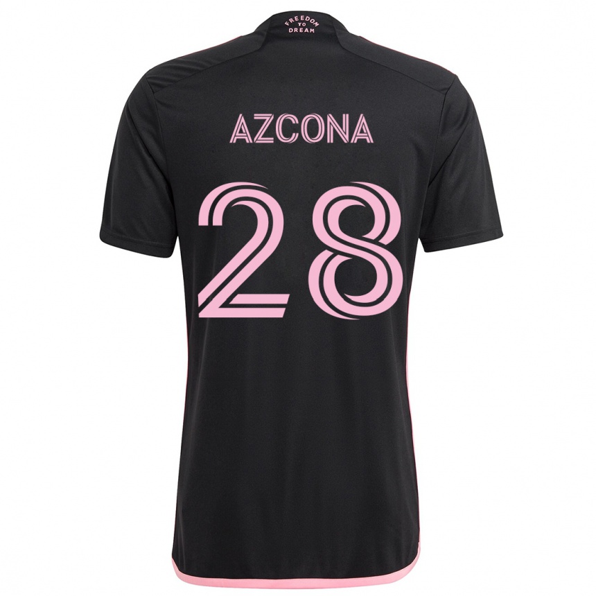 Niño Fútbol Camiseta Edison Azcona #28 Negro 2ª Equipación 2024/25 México