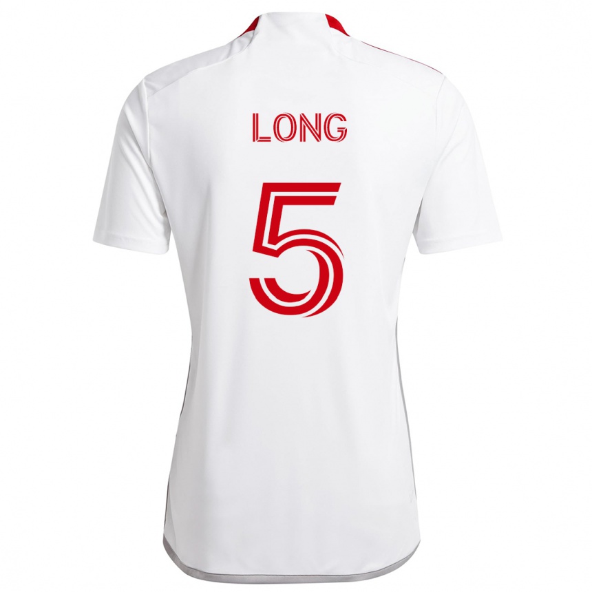 Niño Fútbol Camiseta Kevin Long #5 Blanco Rojo 2ª Equipación 2024/25 México