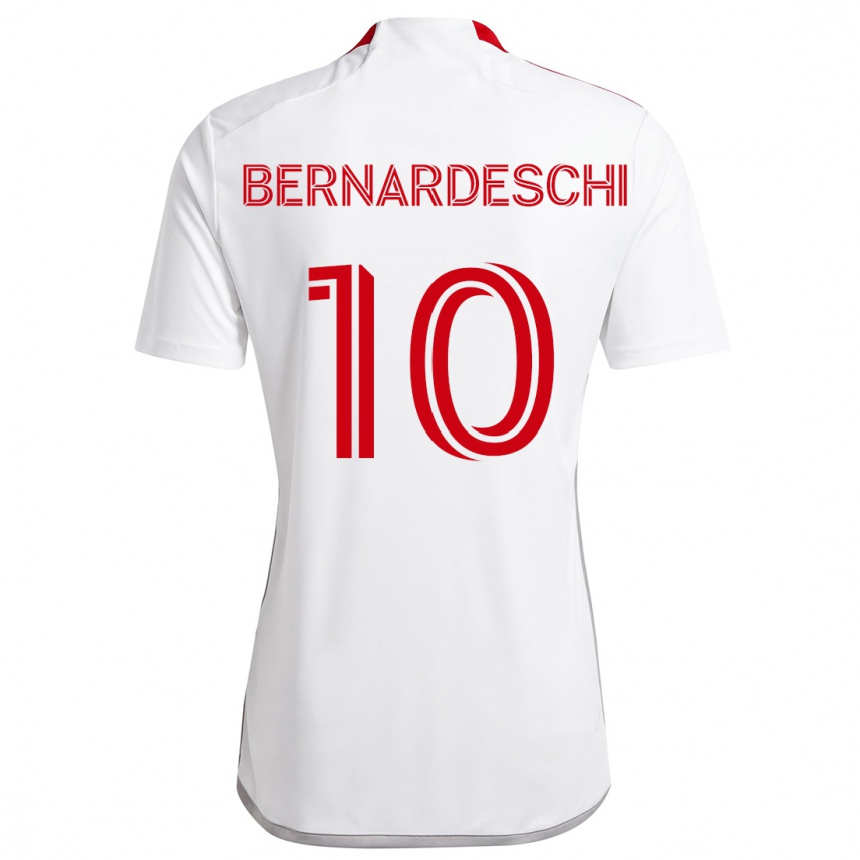 Niño Fútbol Camiseta Federico Bernardeschi #10 Blanco Rojo 2ª Equipación 2024/25 México