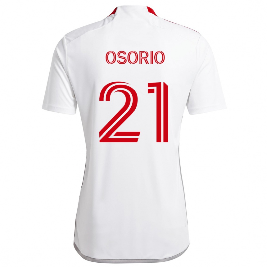 Niño Fútbol Camiseta Jonathan Osorio #21 Blanco Rojo 2ª Equipación 2024/25 México