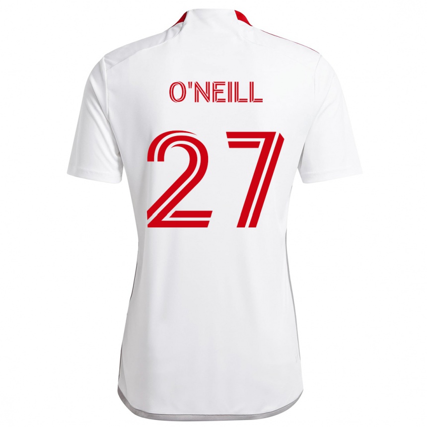 Niño Fútbol Camiseta Shane O'neill #27 Blanco Rojo 2ª Equipación 2024/25 México