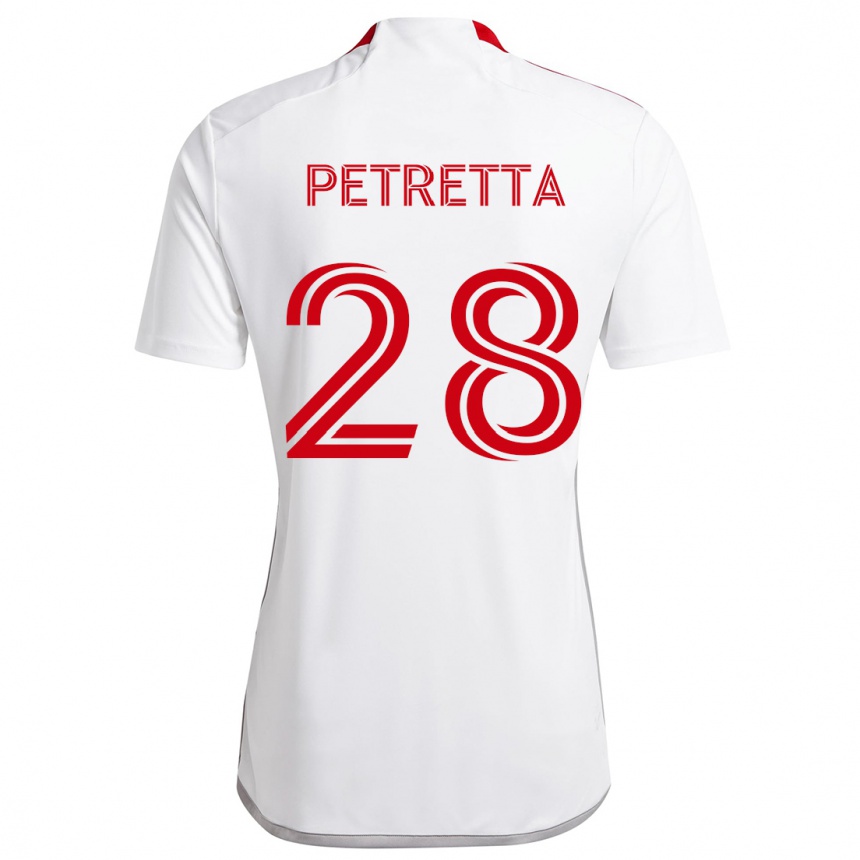 Niño Fútbol Camiseta Raoul Petretta #28 Blanco Rojo 2ª Equipación 2024/25 México