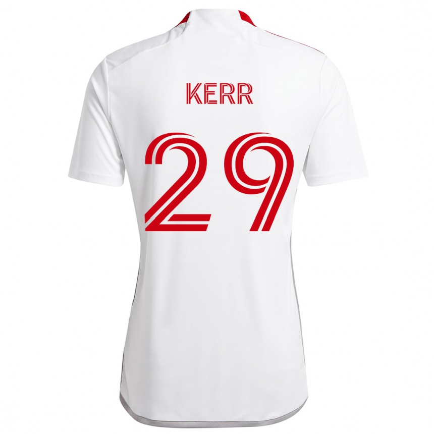 Niño Fútbol Camiseta Deandre Kerr #29 Blanco Rojo 2ª Equipación 2024/25 México