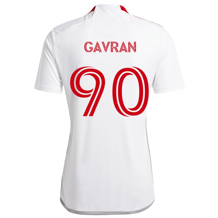 Niño Fútbol Camiseta Luka Gavran #90 Blanco Rojo 2ª Equipación 2024/25 México