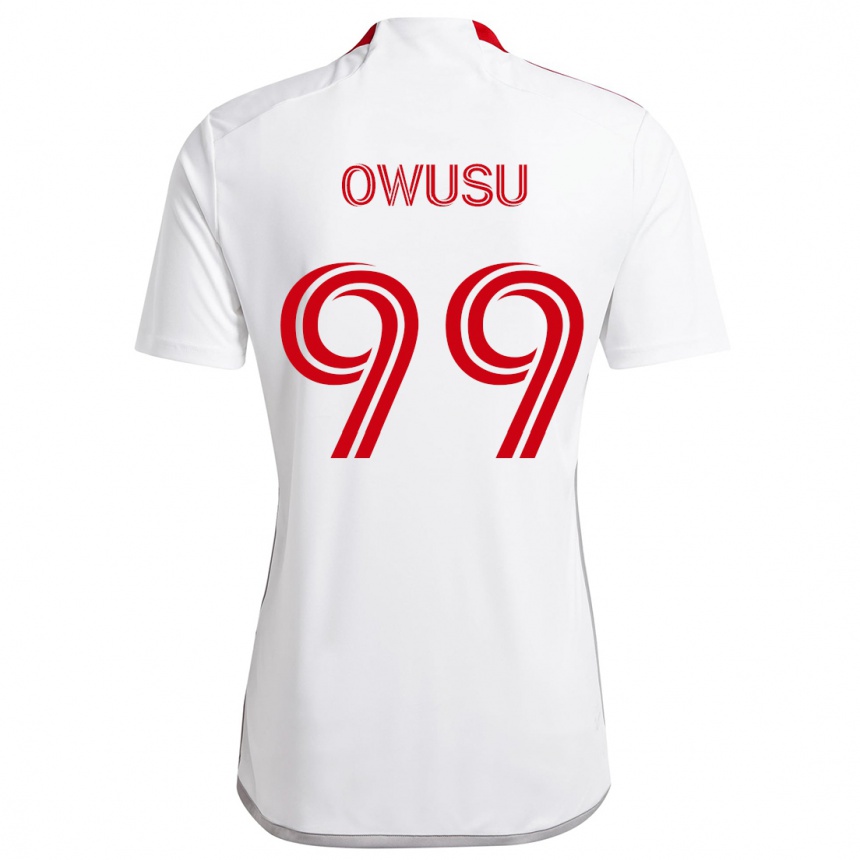 Niño Fútbol Camiseta Prince Osei Owusu #99 Blanco Rojo 2ª Equipación 2024/25 México