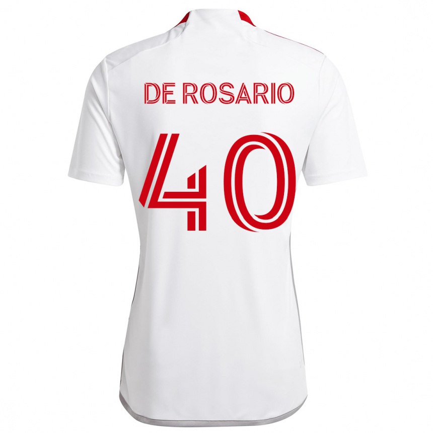 Niño Fútbol Camiseta Adisa De Rosario #40 Blanco Rojo 2ª Equipación 2024/25 México