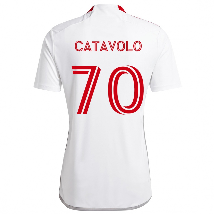 Niño Fútbol Camiseta Matthew Catavolo #70 Blanco Rojo 2ª Equipación 2024/25 México