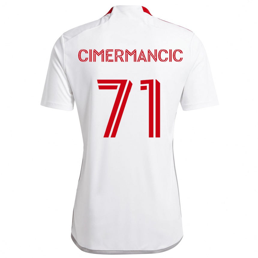 Niño Fútbol Camiseta Markus Cimermancic #71 Blanco Rojo 2ª Equipación 2024/25 México