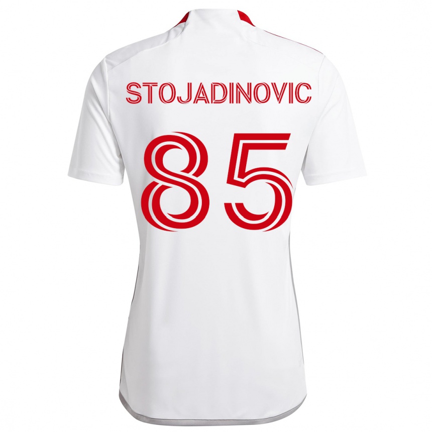 Niño Fútbol Camiseta Marko Stojadinovic #85 Blanco Rojo 2ª Equipación 2024/25 México