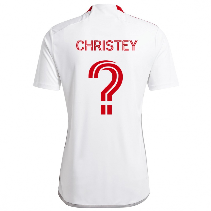 Niño Fútbol Camiseta Quentin Christey #0 Blanco Rojo 2ª Equipación 2024/25 México