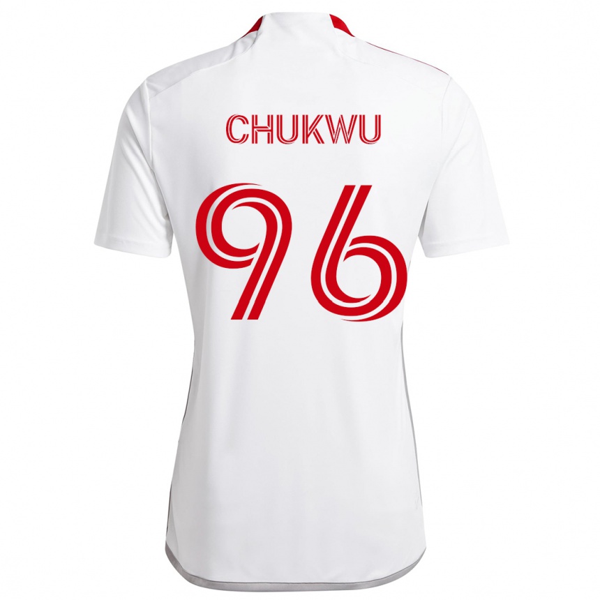 Niño Fútbol Camiseta Richard Chukwu #96 Blanco Rojo 2ª Equipación 2024/25 México