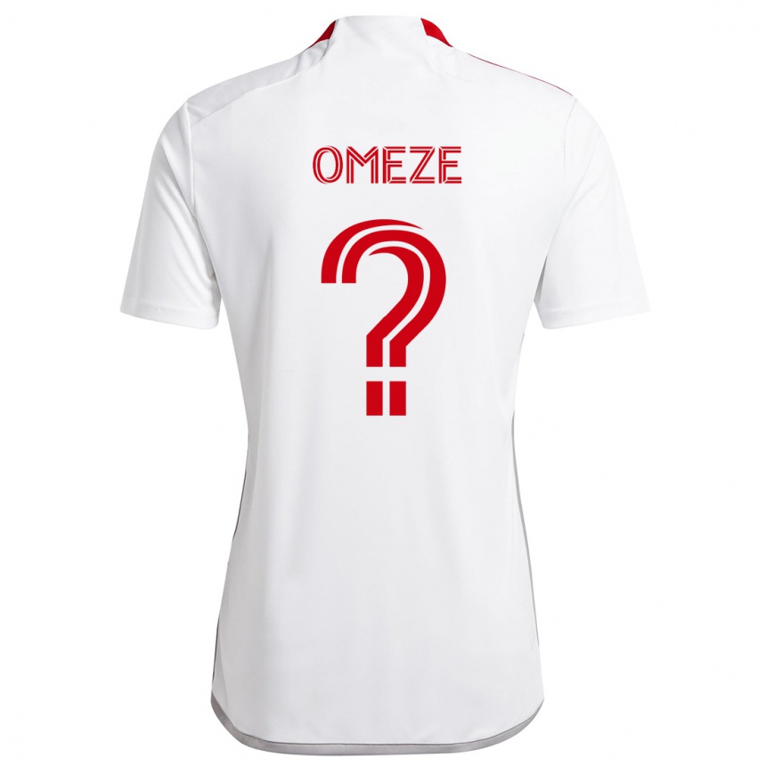 Niño Fútbol Camiseta Chimere Omeze #0 Blanco Rojo 2ª Equipación 2024/25 México