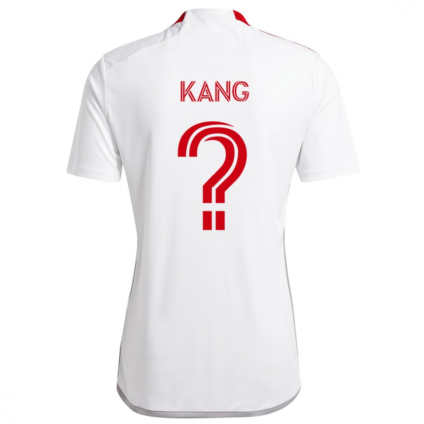 Niño Fútbol Camiseta Ethan Kang #0 Blanco Rojo 2ª Equipación 2024/25 México