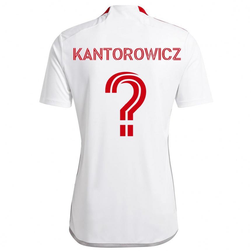 Niño Fútbol Camiseta Dominic Kantorowicz #0 Blanco Rojo 2ª Equipación 2024/25 México