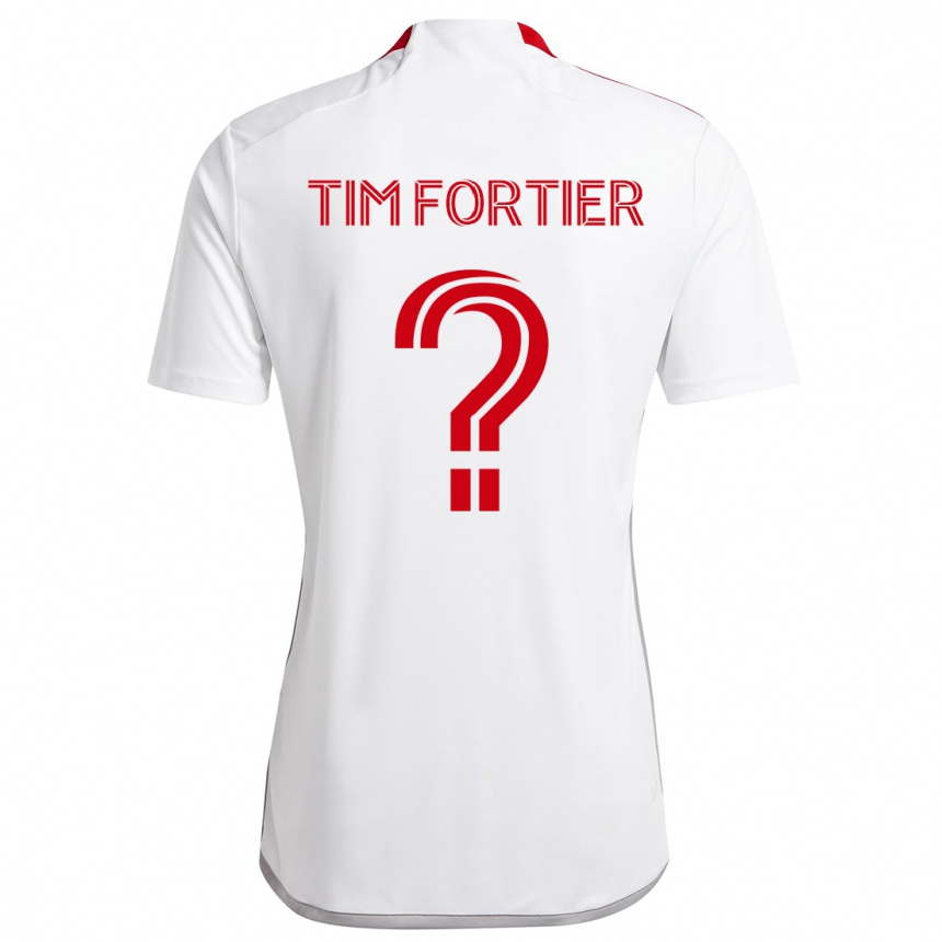 Niño Fútbol Camiseta Tim Fortier #0 Blanco Rojo 2ª Equipación 2024/25 México