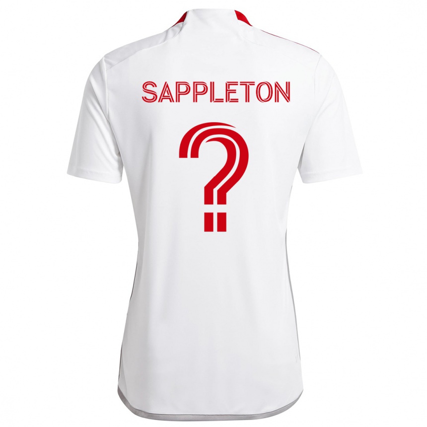 Niño Fútbol Camiseta Spencer Sappleton #0 Blanco Rojo 2ª Equipación 2024/25 México