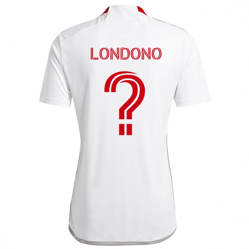 Niño Fútbol Camiseta Tyler Londono #0 Blanco Rojo 2ª Equipación 2024/25 México