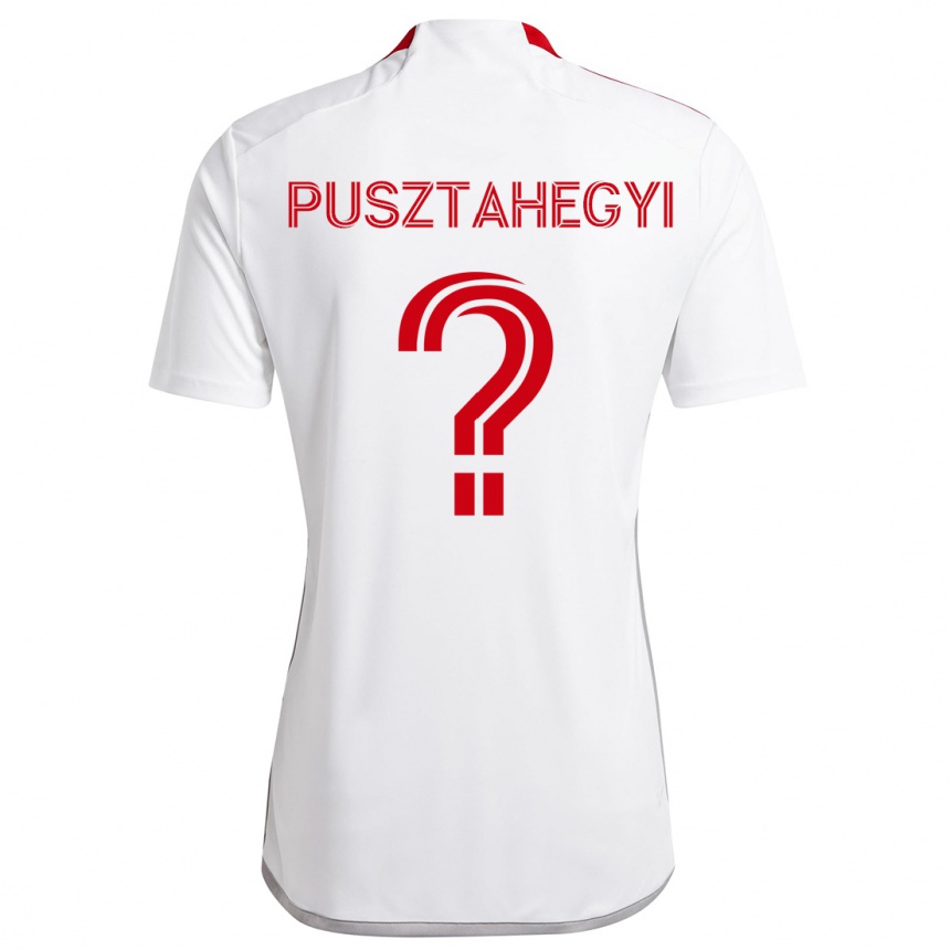 Niño Fútbol Camiseta Tristan Pusztahegyi #0 Blanco Rojo 2ª Equipación 2024/25 México