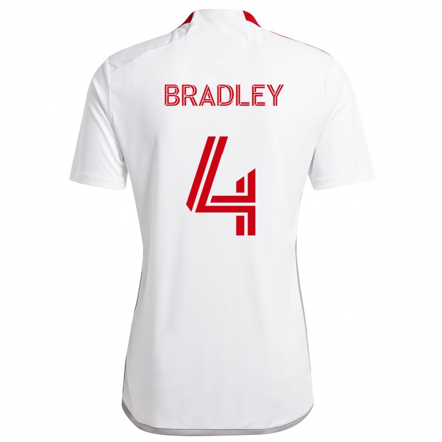 Niño Fútbol Camiseta Michael Bradley #4 Blanco Rojo 2ª Equipación 2024/25 México