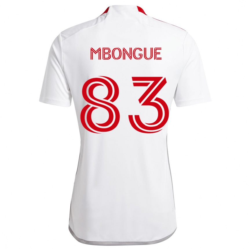 Niño Fútbol Camiseta Hugo Mbongue #83 Blanco Rojo 2ª Equipación 2024/25 México