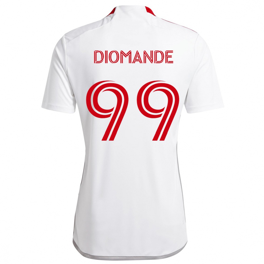 Niño Fútbol Camiseta Adama Diomande #99 Blanco Rojo 2ª Equipación 2024/25 México