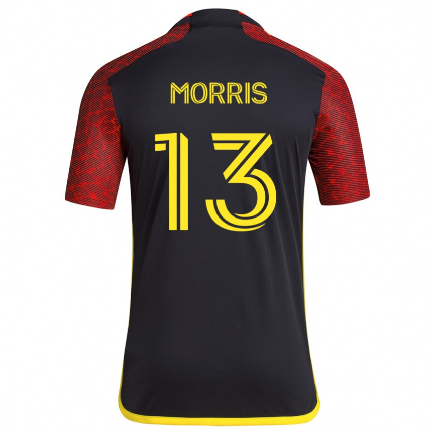 Niño Fútbol Camiseta Jordan Morris #13 Negro Rojo 2ª Equipación 2024/25 México