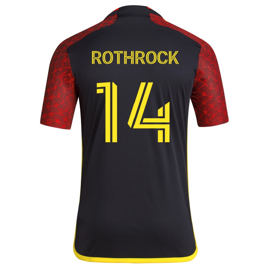 Niño Fútbol Camiseta Paul Rothrock #14 Negro Rojo 2ª Equipación 2024/25 México