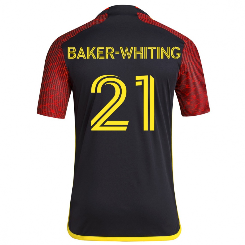 Niño Fútbol Camiseta Reed Baker-Whiting #21 Negro Rojo 2ª Equipación 2024/25 México