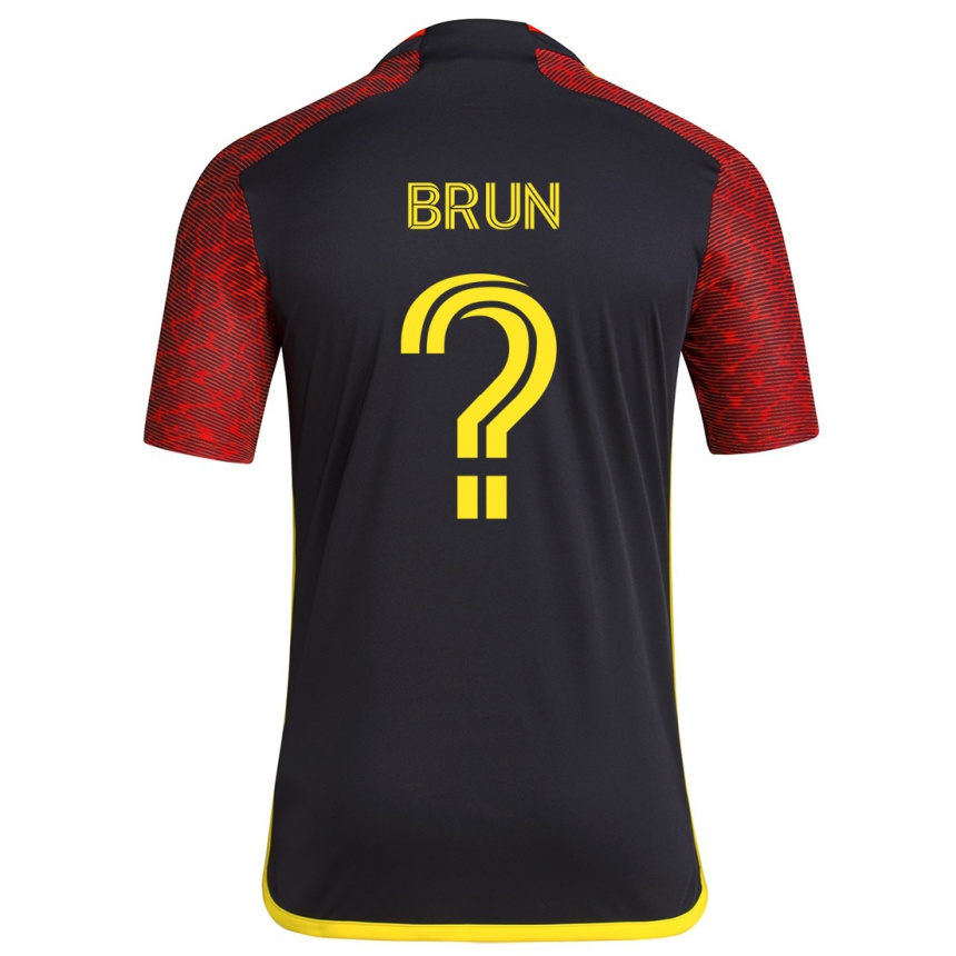 Niño Fútbol Camiseta Shaun Brun #0 Negro Rojo 2ª Equipación 2024/25 México