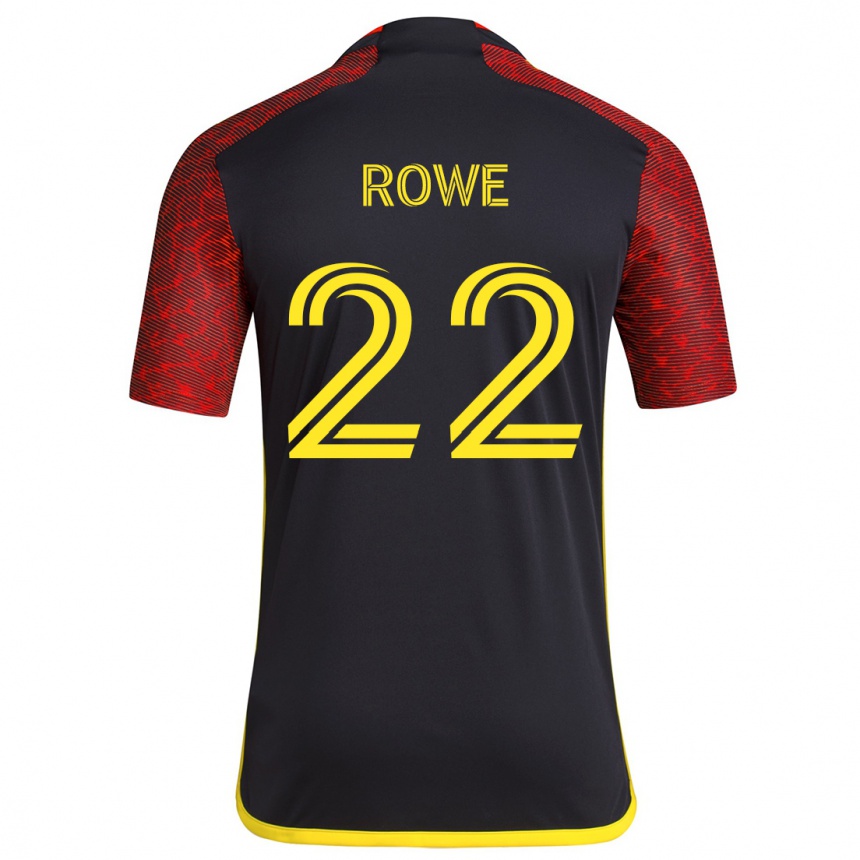 Niño Fútbol Camiseta Kelyn Rowe #22 Negro Rojo 2ª Equipación 2024/25 México