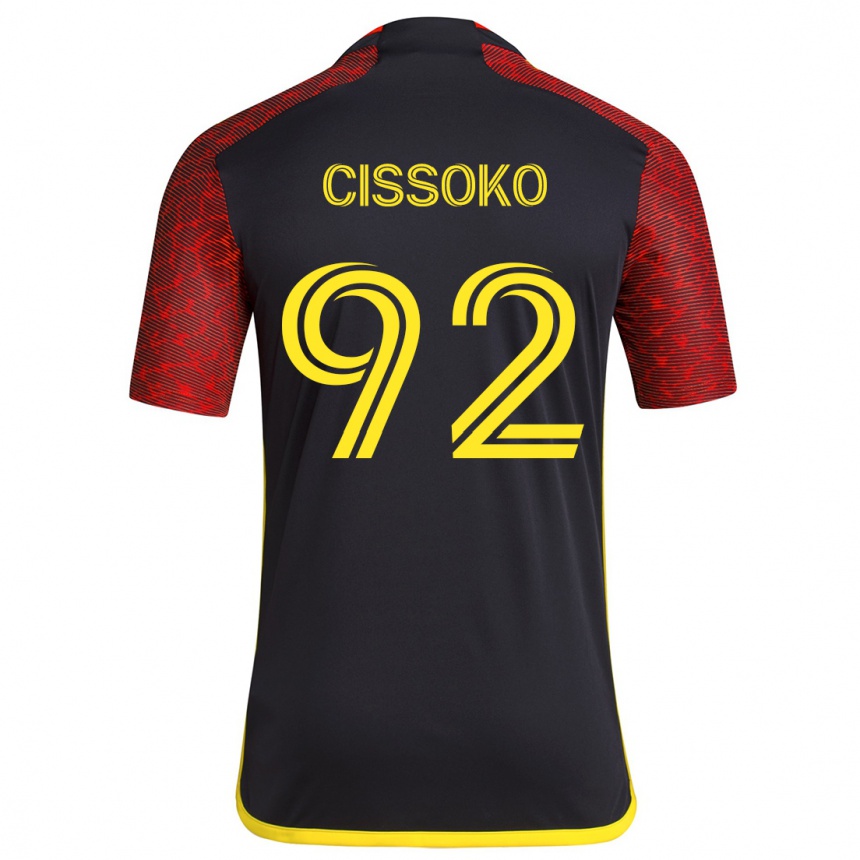 Niño Fútbol Camiseta Abdoulaye Cissoko #92 Negro Rojo 2ª Equipación 2024/25 México