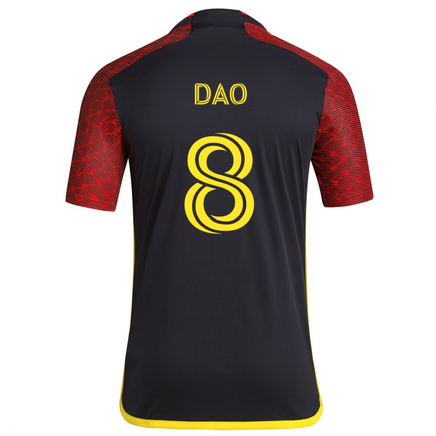 Niño Fútbol Camiseta Kaylee Dao #8 Negro Rojo 2ª Equipación 2024/25 México