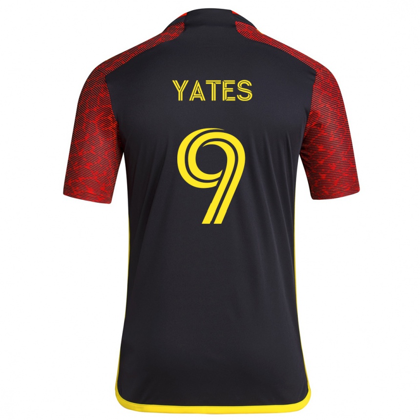 Niño Fútbol Camiseta Summer Yates #9 Negro Rojo 2ª Equipación 2024/25 México