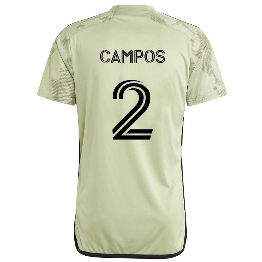 Niño Fútbol Camiseta Omar Campos #2 Verde Claro 2ª Equipación 2024/25 México