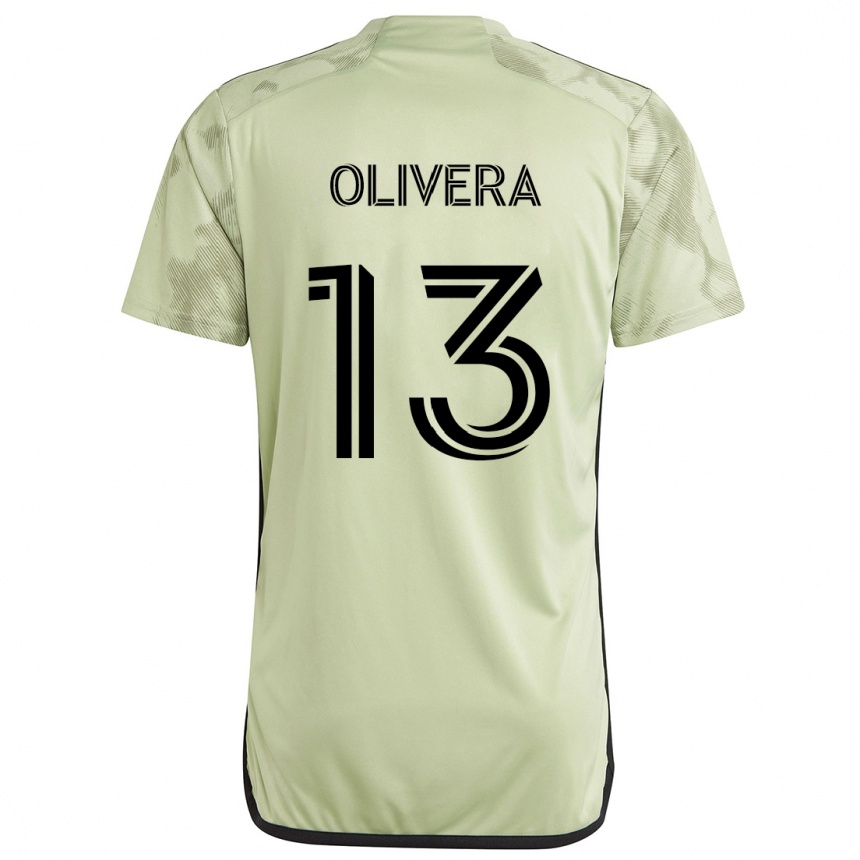 Niño Fútbol Camiseta Cristian Olivera #13 Verde Claro 2ª Equipación 2024/25 México