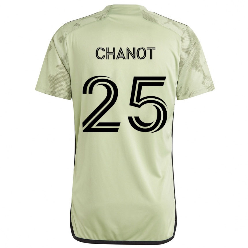 Niño Fútbol Camiseta Maxime Chanot #25 Verde Claro 2ª Equipación 2024/25 México