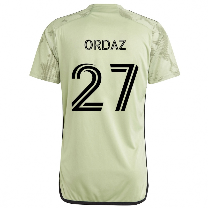 Niño Fútbol Camiseta Nathan Ordaz #27 Verde Claro 2ª Equipación 2024/25 México